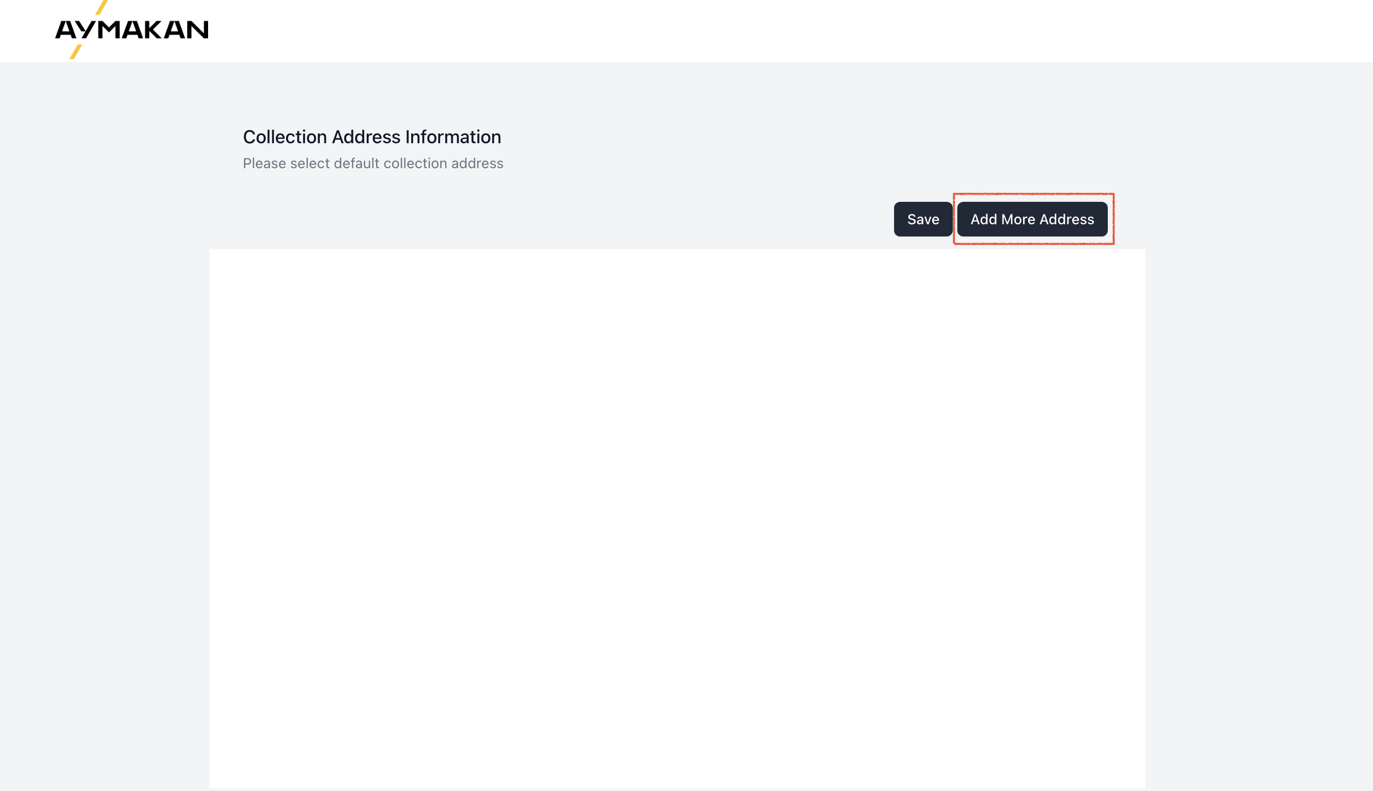 Add More Address button